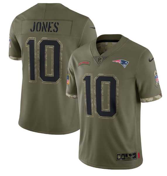 Men's New England Patriots #10 Mac Jones 2022 Olive Salute To Service Limited Stitched Jersey,We sell and wholesale Men's New England Patriots #10 Mac Jones 2022 Olive Salute To Service Limited Stitched Jersey on line form chian!